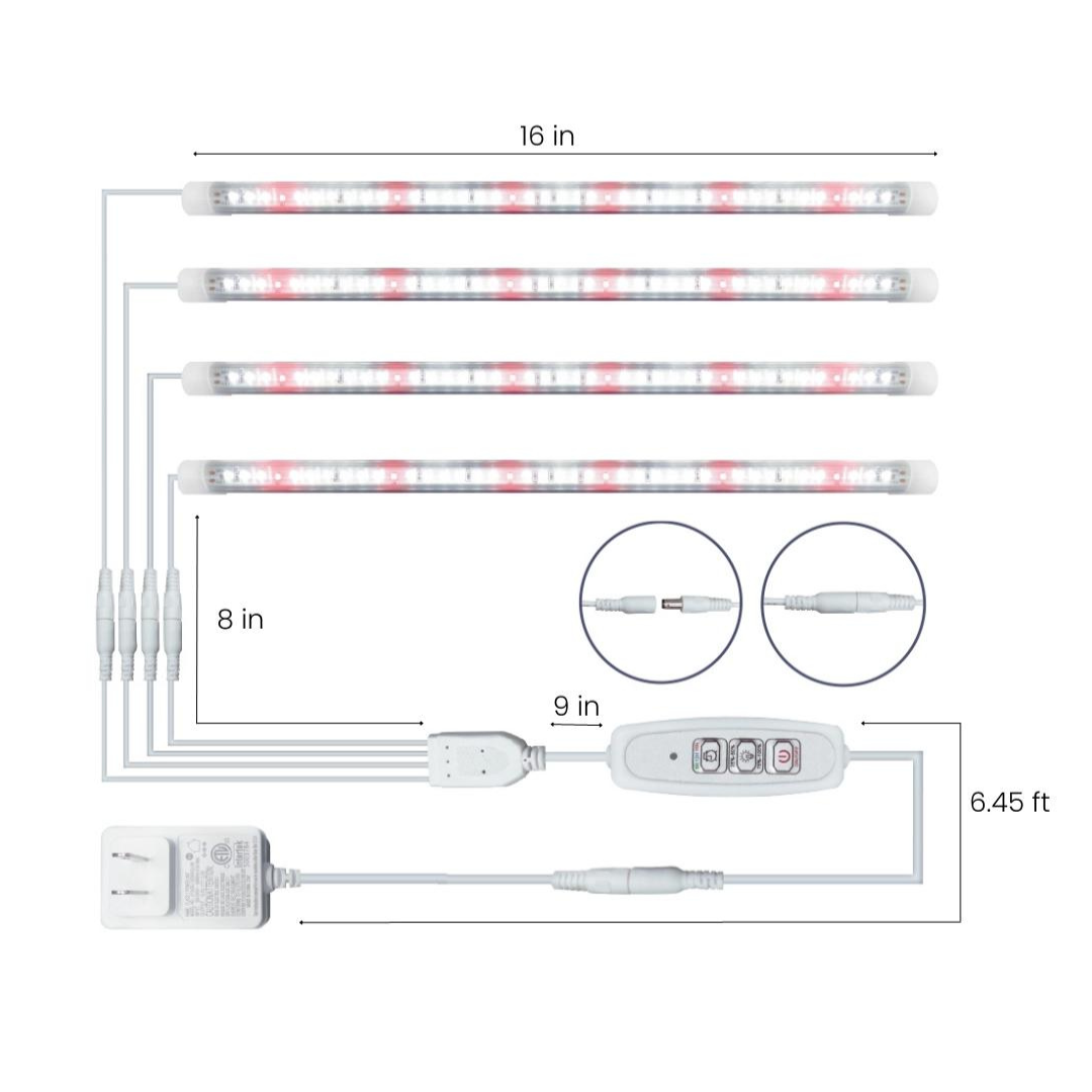 LED Grow Lights (set of 4)