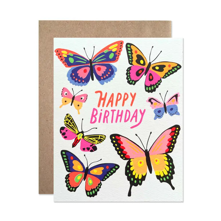 Happy Birthday butterflies card