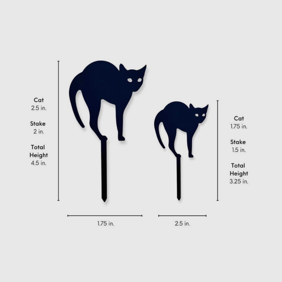 Black Cat Houseplant Stake