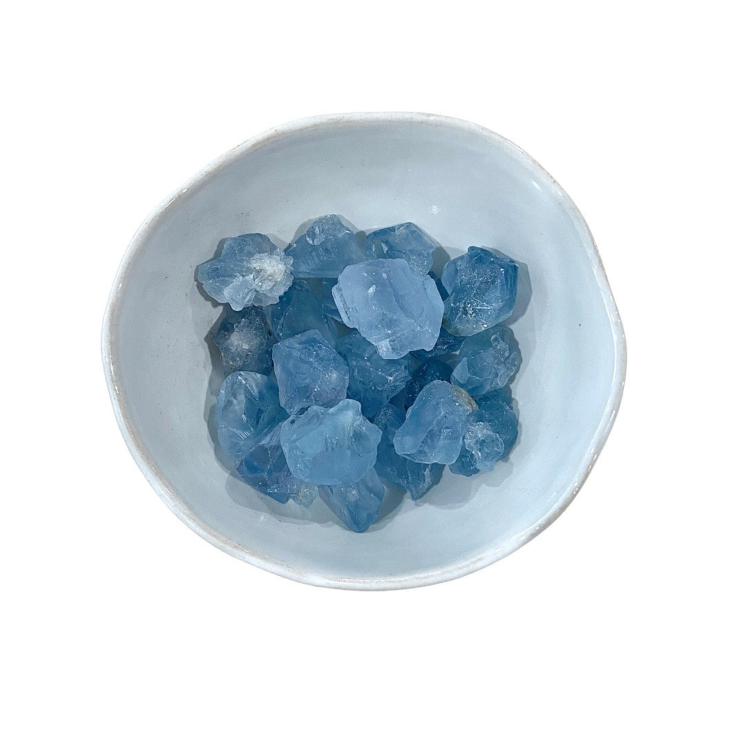 Raw celestite mini clusters