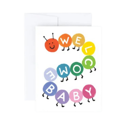Caterpillar baby card