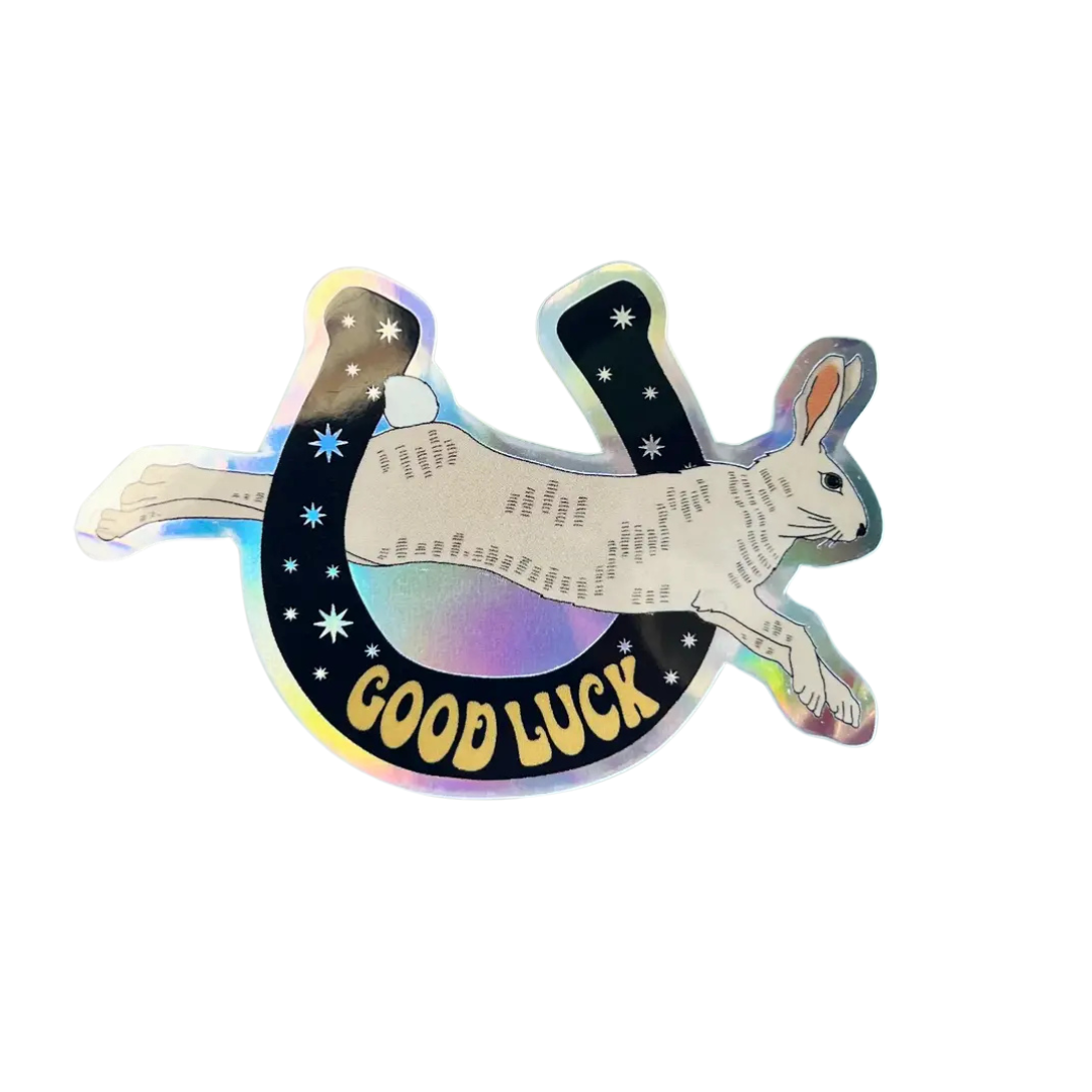 Good Luck rabbit sticker