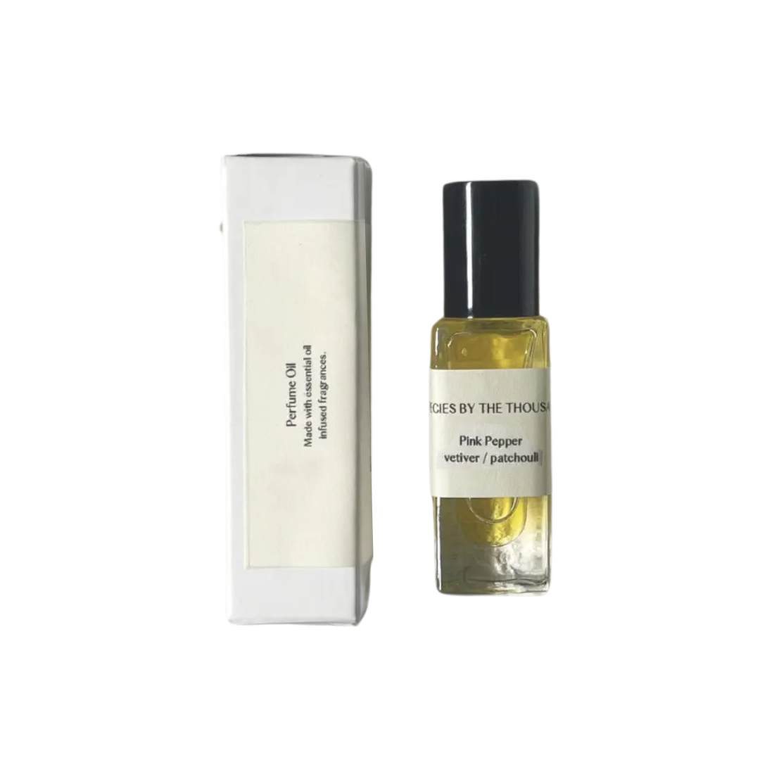 Pink Pepper, Vetiver + Patchouli perfume oil