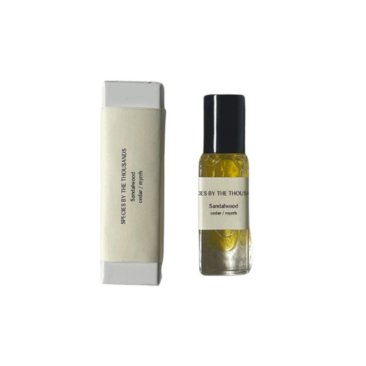 Sandalwood, Cedar + Myrrh perfume oil