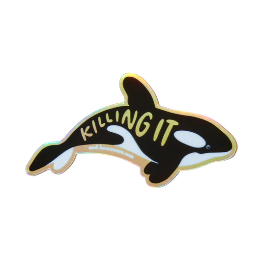Killing It whale sticker