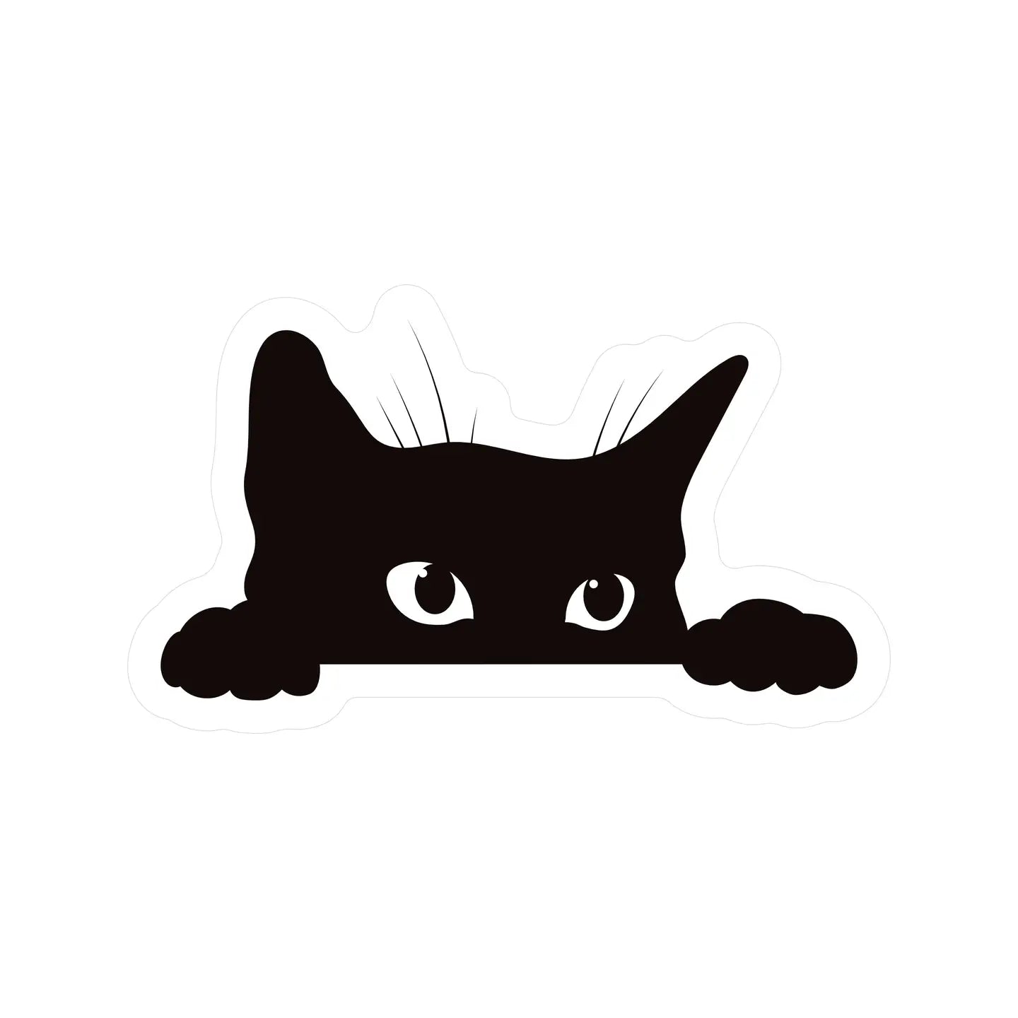 Sneaky black cat sticker