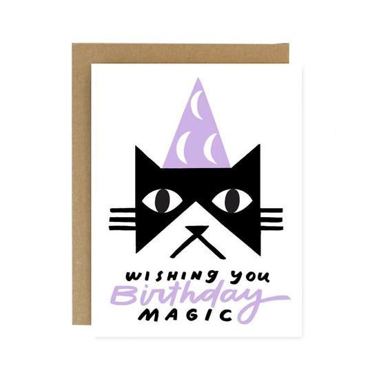 Birthday Magic Black Cat card
