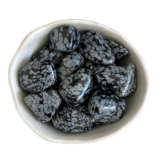 Tumbled Snowflake Obsidian