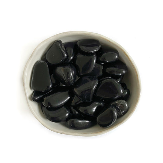 Tumbled Black Obsidian
