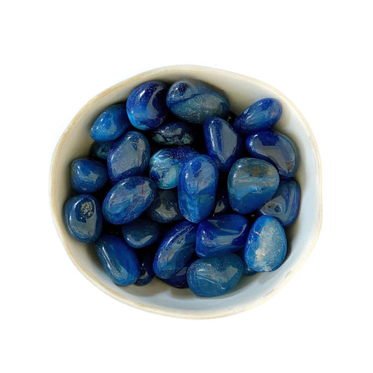 Tumbled Blue Agate