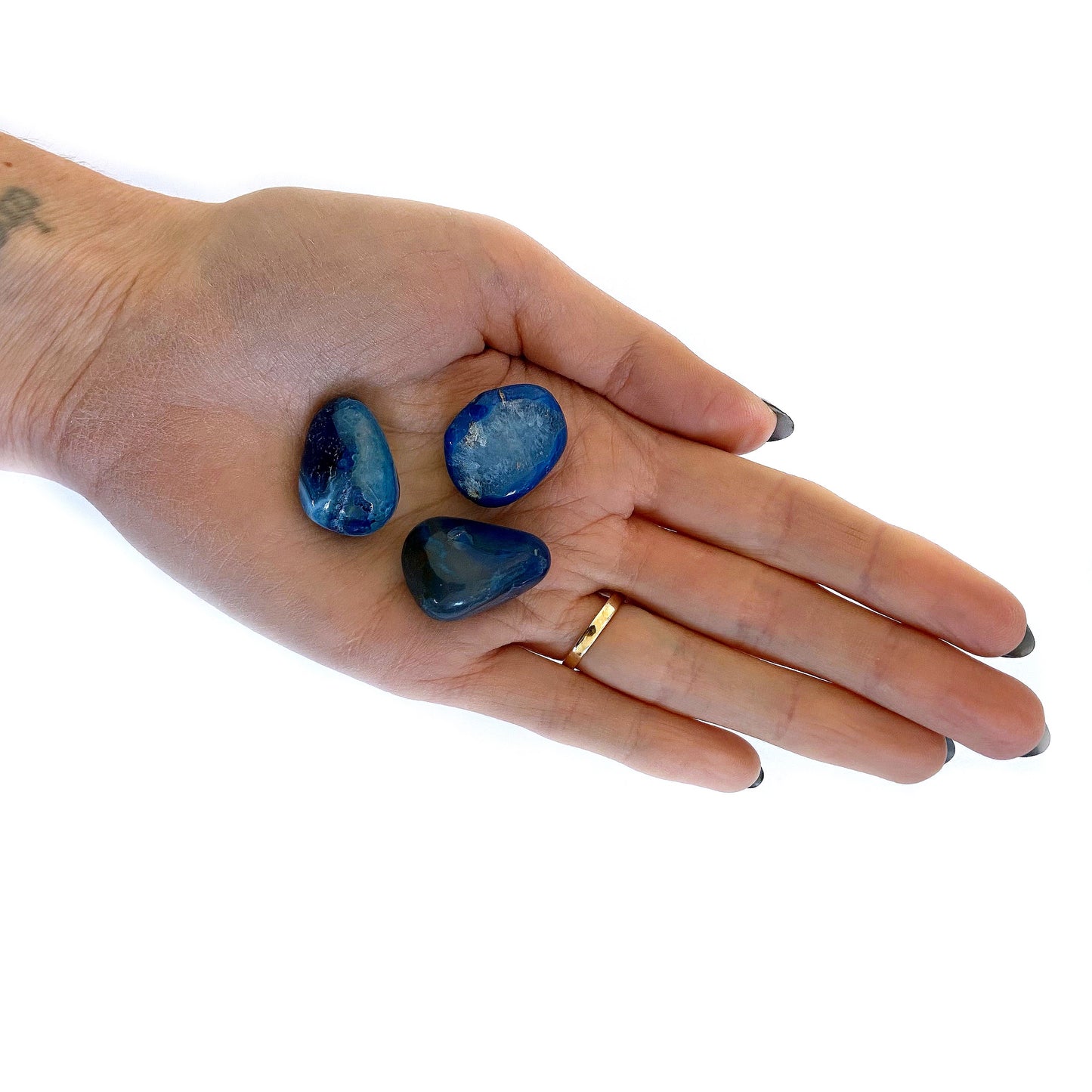 Tumbled Blue Agate
