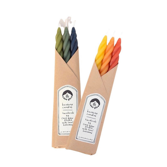 Spiral Beeswax Candles (set of 3)