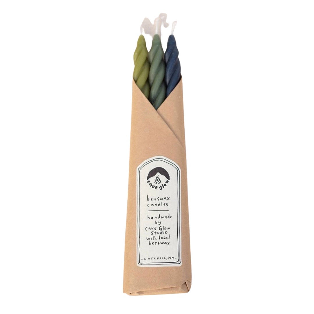 Spiral Beeswax Candles (set of 3)
