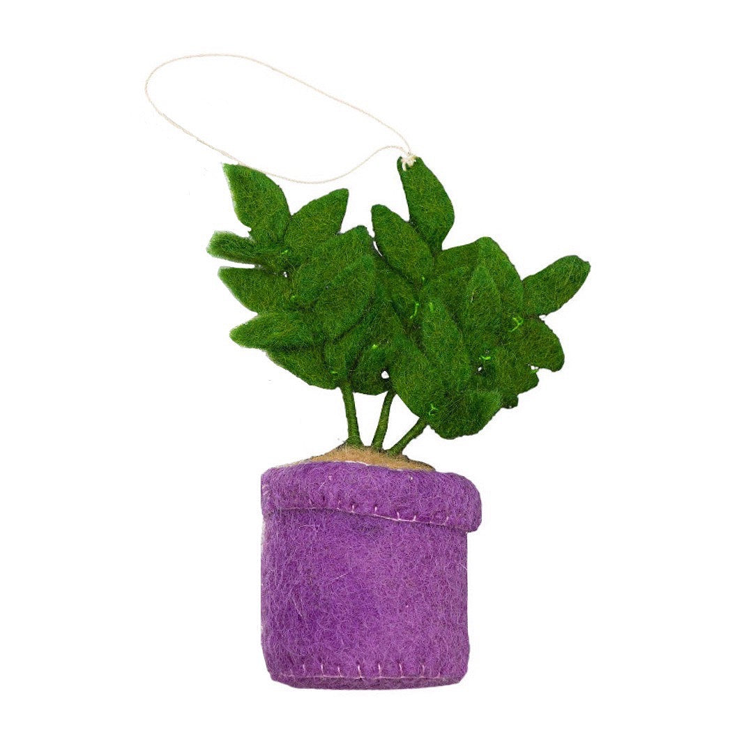 Felt plant ornaments