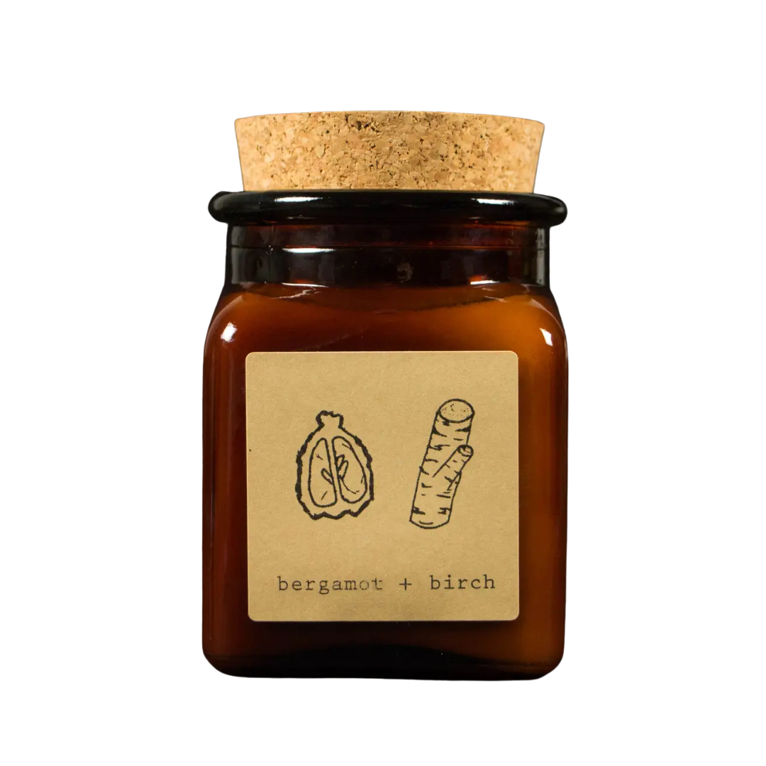 Bergamot + Birch soy candle