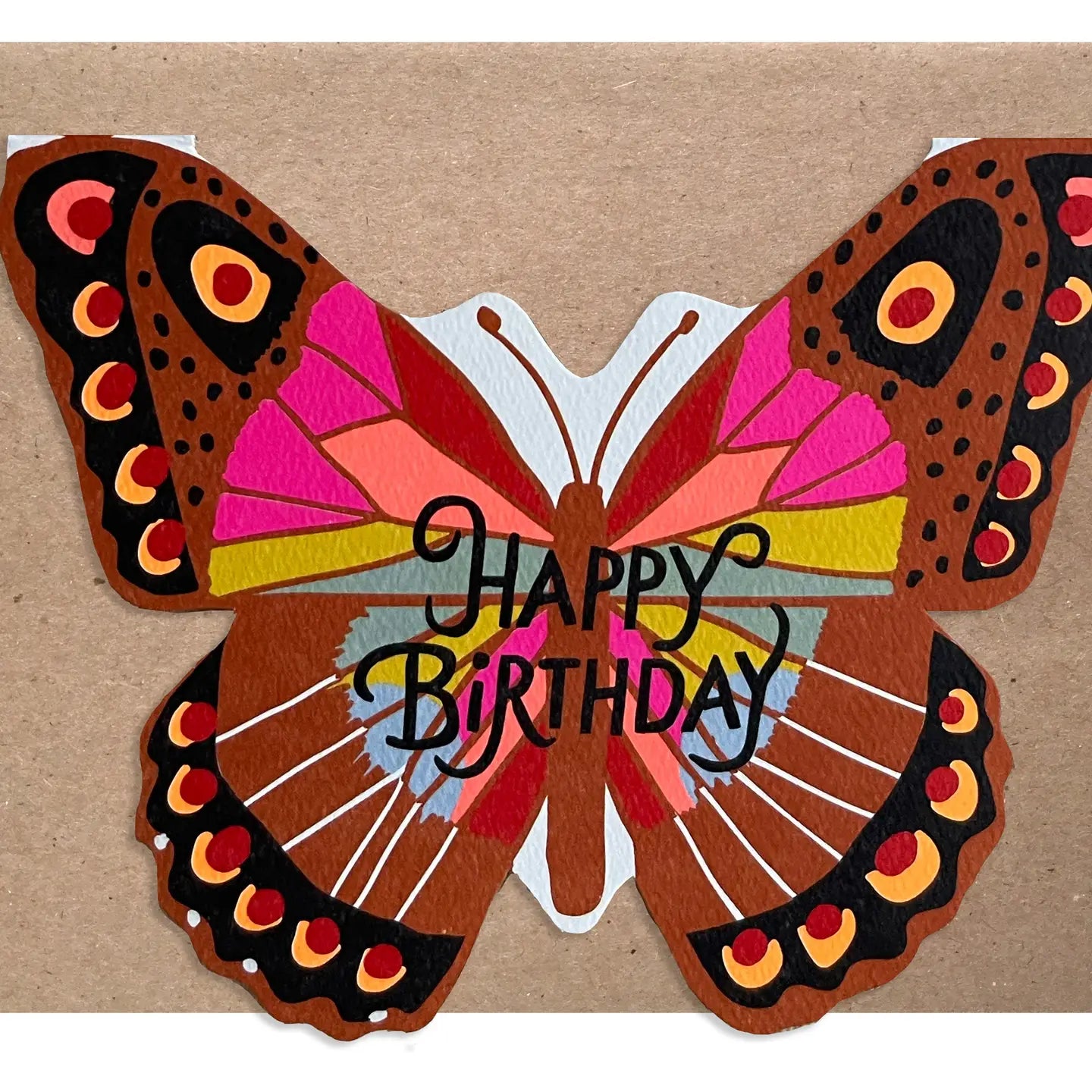 Happy Birthday cut-out butterfly card