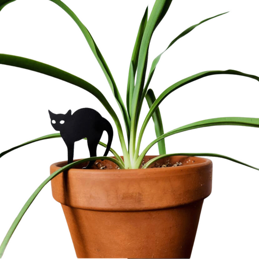 Black Cat Houseplant Stake
