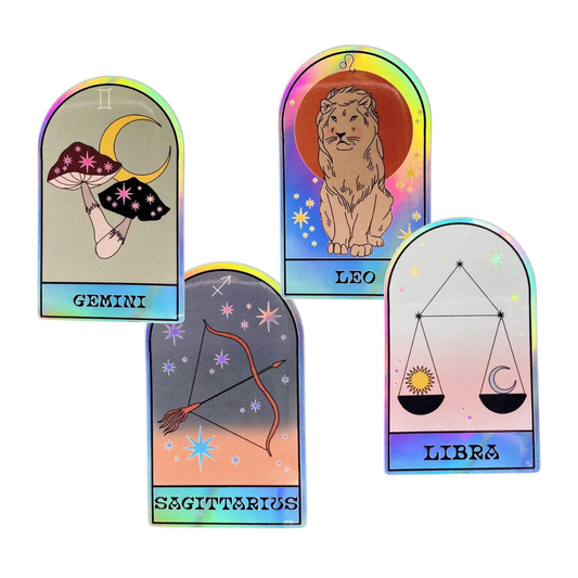 Holographic zodiac stickers