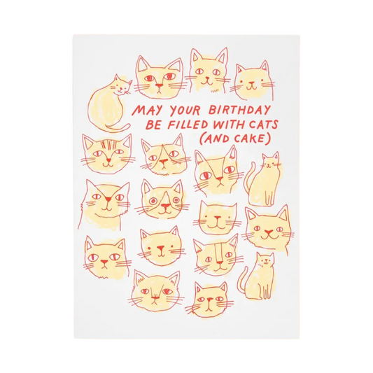 Cats & Cake birthday card