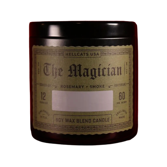 The Magician candle (rosemary + smoke)