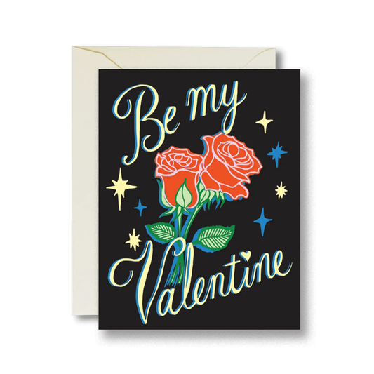 Be My Valentine roses card