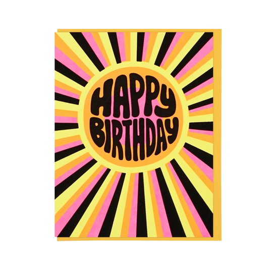 Happy Birthday Sunburst card