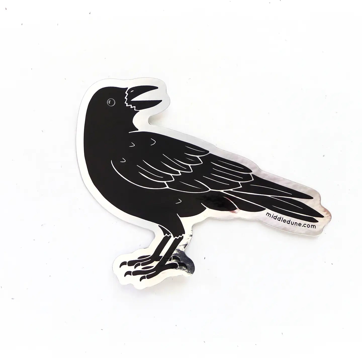 Holographic corvid sticker