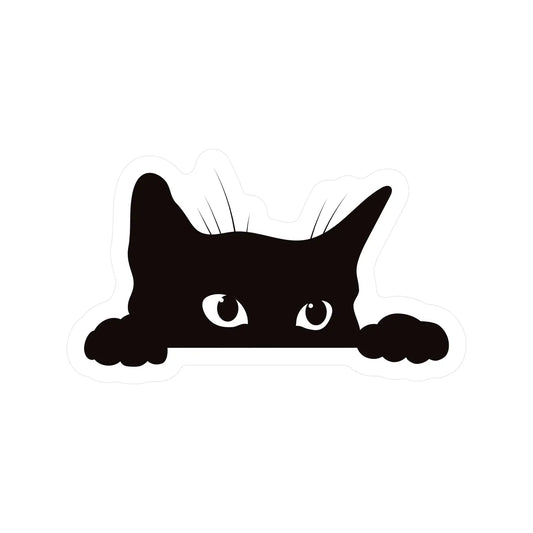 Sneaky black cat sticker