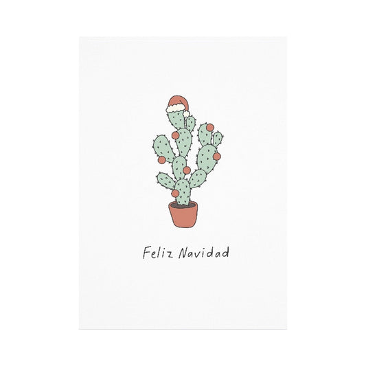 Feliz Navidad cactus card
