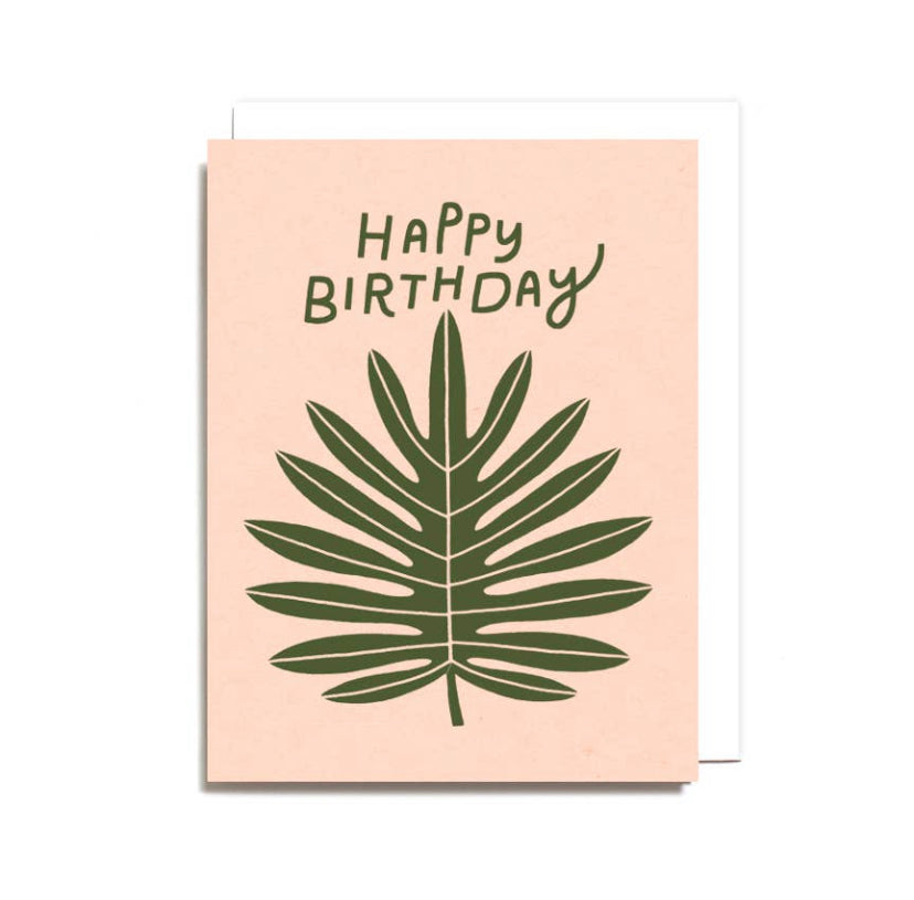 Monstera leaf birthday card